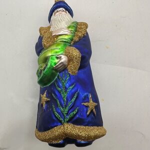 1999 Patricia Breen Poseidon Santa Deep Sea Blue 6.7" Ornament CATZ